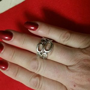 Silver costume ring